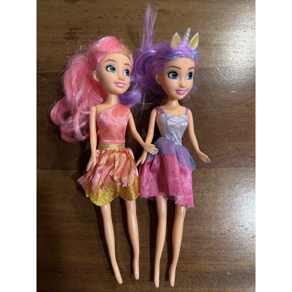 2-Zuru Sparkle Girlz Unicorn Princess With Dresses (No Shoes)